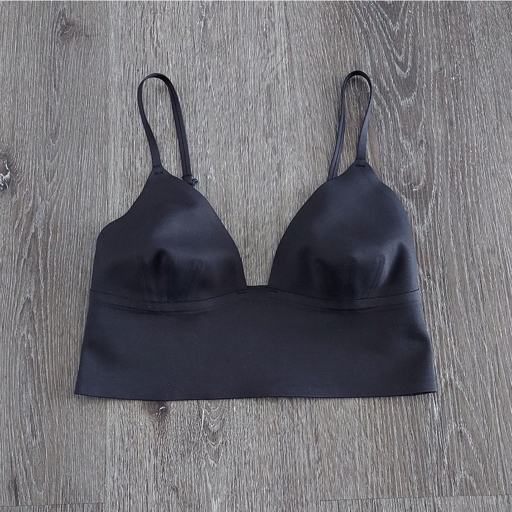 FREE PEOPLE Intimately FP Sage Longline Bralette Black Small - Picture 2 of 9